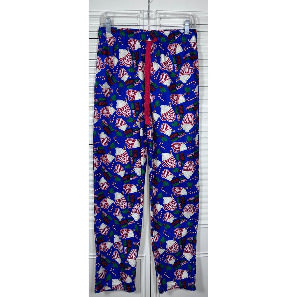 Fruit Of The Loom Don't Hog the Nog Men's Fleece Pajama Pants Size S‎